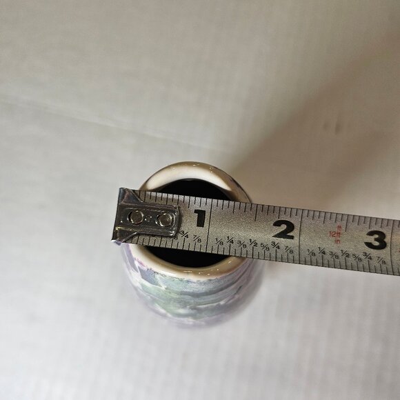 McCoy, Pottery, Cascade, Bud Vase, MCM, Purple, Green, White Lusterware 6' Tall - Picture 9 of 11